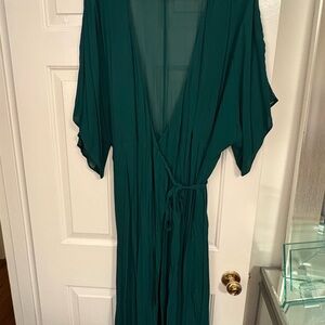 Reformation Teal Green Wrap Dress
